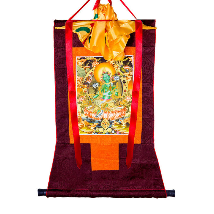 original-product-สีเขียว-tara-thangka-ปักผ้าติดตั้ง-tibetan-thangka-ภาพวาดตกแต่งสีเขียว-tara-พุทธศาสนิกชนภาพวาดพระพุทธรูป