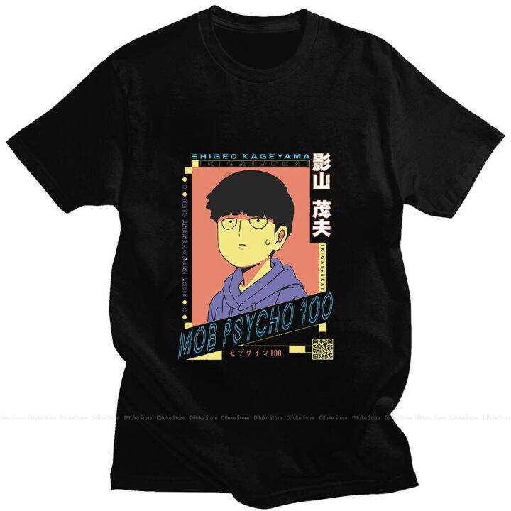 สินค้าใหม่-เสื้อยืดลําลอง-แขนสั้น-ทรงหลวม-พิมพ์ลายการ์ตูนอนิเมะ-mab-psycho-100-kageyama-shigeo-เรียบง่าย-เหมาะกับฤดูร้อน-สําหรับผู้ชายs-5xl