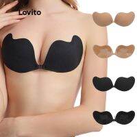 【Ready Stock】 ¤☼◇ C15 Lovito Casual Plain Push Up Breathable Mango Shape Self Adhesive Reusable Invisible Nipple Pad Bra for Woman L12055 (Black/Nude)