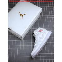 2023 Original J 1 Mid Euro Tour White Red Mens Shoes Womens Shoes(gift) Sports Shoes