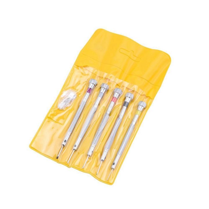 watch-movement-holder-cushion-watch-pad-watch-moving-support-cushion-and-5-pcs-precision-screwdriver-set-eyeglasses-jewelry-watch-repair-tool-with-5-blades