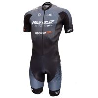 Powerline Speed Inline Roller Skinsuit Summer Men Team Running Suit Short Sleeve Speedsuit Comfortable Fast Skating Clothing Training Equipment