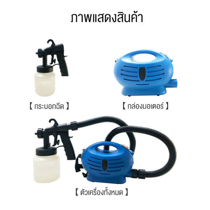 เครื่องพ่นสี-กาพ่นสี-650w-เครื่องพ่นสีไฟฟ้า-800ml-แบบพก-ทำความ-พ่นสเปรย์-กาพ่นสีไฟฟ้า-เพ้นสีระบบไฟฟ้า-แบบพกพา-จัดส่งจากกรุงเทพ-paint-sprayer-heavy-duty