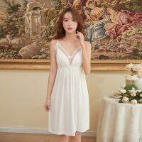 Cross-border direct supply 2022 womens suspender pajamas modal mid-length sexy V-neck court style princess home clothes top