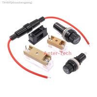 ✇♂ 5PCS 5x20MM glass tube fuse holder screw type fast melting 5X20MM 6X30 with wire 6x30 fuse box PCB fuse holder