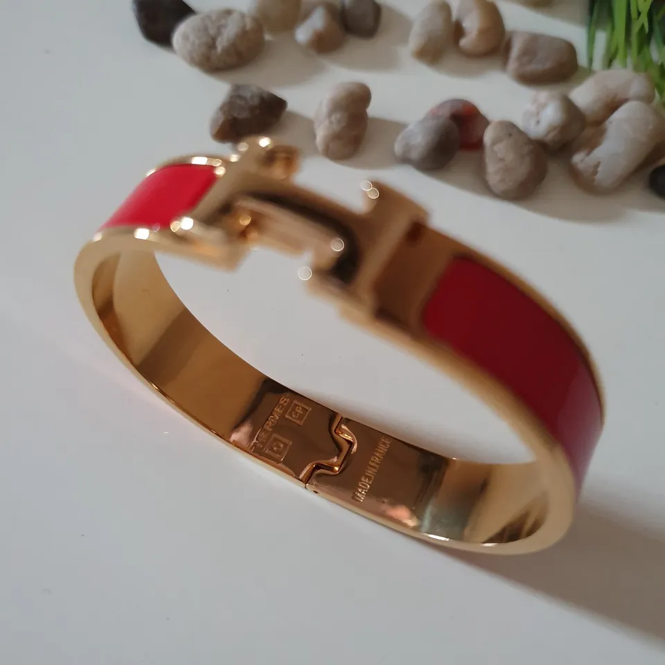 Hermes Enamel Hinged Bracelet (Viking Hat) | Rent Hermes jewelry for  $55/month