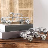 Retro Truck Decoration, Modern Stainless Steel Truck Metal Decoration, Suitable for Indoor and Outdoor