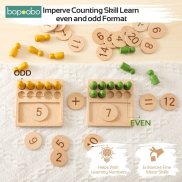 Bopoobo Bảng 10 Chốt Đếm Số Montessori Bằng Gỗ Giáo Dục Sớm Học Đồ Chơi