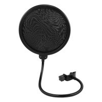 Profession studio Microphone Pop Filter with Tripod Foldable Wind Screen Isolation Shield for bm800 Microphone Recording Foam