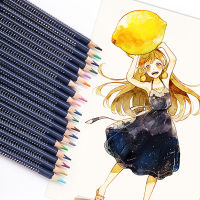 ชุดดินสอสีไม้แบบร่างภาพวาด12/24สีดินสอสีน้ำวาดการ์ตูนสำหรับเด็กแปรงทาสีศิลปะกราฟฟิตี