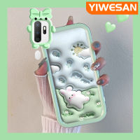 YIWESAN เคสสำหรับ OPPO A5 2020 A9 2020 A11x การ์ตูน3D ดอกไม้กระต่ายสีสันสดใสกล้องมอนสเตอร์ตัวน้อยนิ่มสำหรับเลนส์กันกระแทกแบบใสเคสมือถือป้องกันซิลิโคนเรียบง่ายปลอกความคิดสร้างสรรค์โปร่งใส