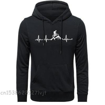 Hoodies Mountain Bike Heartbeat Funny Dirt Bike Plus Custom Camisa Streetwear Fashion Premium Cotton Hoodies Sweatshirts Size Xxs-4Xl