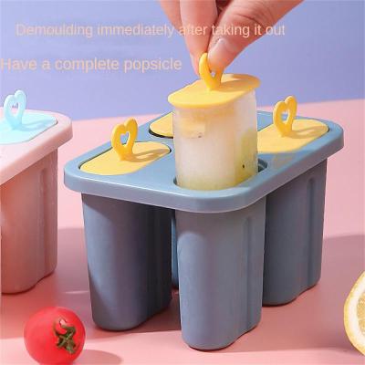 Ice Cream Molds Food Grade Silicone Popsicle Mold With Sticks Dessert DIY Homemade Ice Box Ice Lattice for Kitchen Accessories Ice Maker Ice Cream Mou