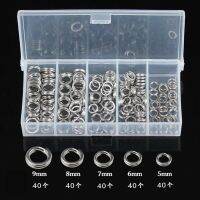 Quality 200pcs Mixed River Double/Split/Connecting Ring Assorted Stainless Steel Fishing Tackle/Accessoies For Blank Lures