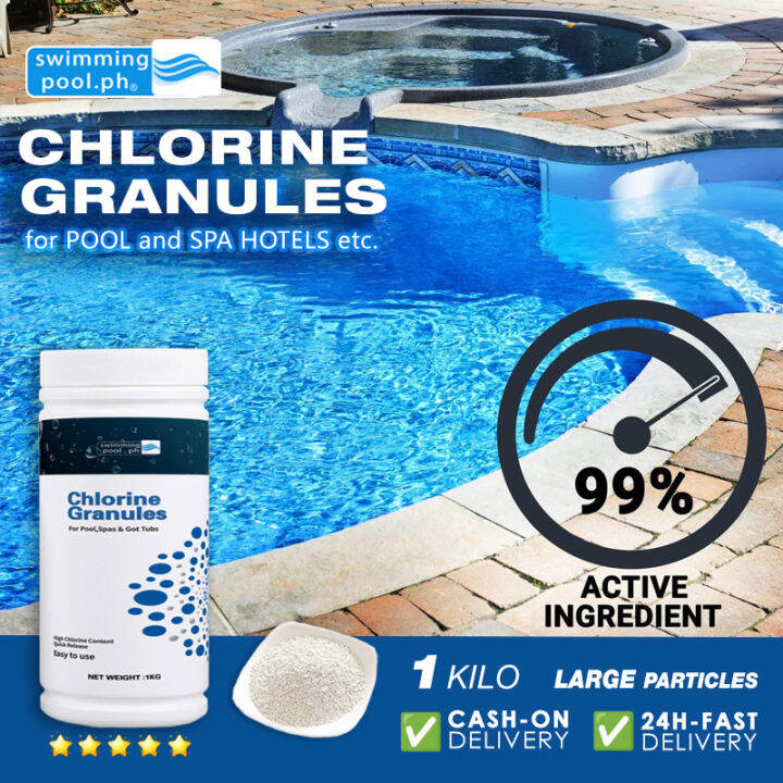 CHLORINE GRANULES for Swimming Pool 1kg Disinfectant chlorine powder ...