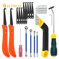 【LZ】∈๑♈  22Pcs Grout Remover Tools Set Hook Knife Kit Ceramic Tile Joint Notcher Collator Cleaning Gap Cleaner for Floor Wall Seam Cement