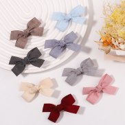 kidsbows 1 Chiếc Kẹp Tóc Hình Nơ BB Màu Trơn Kẹp Tóc Cho Bé Gái Dễ Thương