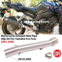 Slip On For YAMAHA YZF FZ1 FZ1S 2001 2002 2003 2004 2005 Link Middle Pipe Escape Moto Motorcycle Exhaust Motorbike Muffler