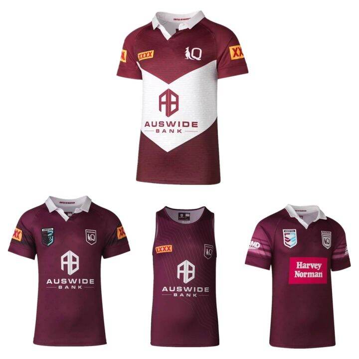 2023 2024 Australia QLD Maroons Harvey Norman Rugby Shirt Singlet ...