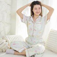 SliptoSleep - Orchid Pants set ชุดนอนโนบรา_Inflowerlesson Thai Designer