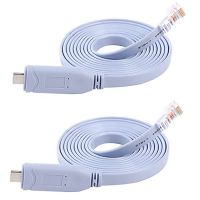 2X USB TO Type C Console Configuration Cable Type C to RJ45 Serial Router Debugging Cable