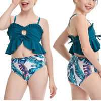 Child Kids Baby Girls Bikini 2022 Two Piece Swimsuit Print Childrens Swimwear High Waist Summer Beachwear Swim Suit Hot Biquini