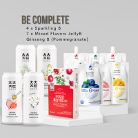 Be Complete : เซตคุ้มเกินคุ้ม รวมครบทุกความอร่อย  JellyB + Sparkling Drinks  + โสมทับทิม  บุกคุมหิว ขนมคลีน