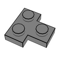 Hot Selling Special Corner Plate 1X2 Building Blocks Parts MOC Brick Toys For Creative Educational  50Pcs/Lot