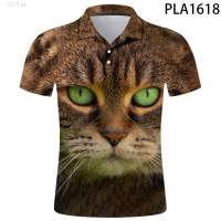 【high quality】  New Summer Cartoon Animal Cat 3d Printed Polo Shirt Men Fashion Camisas Streetwear Casual Harajuku Hombres Short Sleeve Ropa De