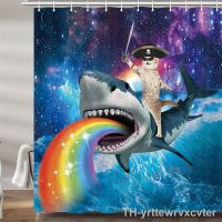 【hot】✷  Pirate Shower Curtain Riding Whale In Hilarious Fabric