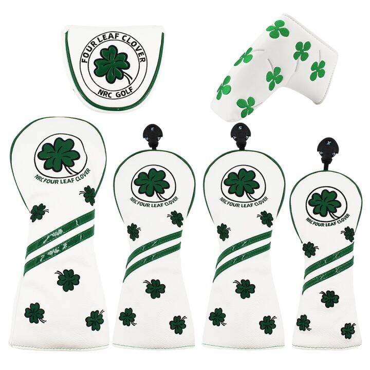 Golf Head Cover Four Leaf Clover Golf Wood Headcover For Driver Fairway