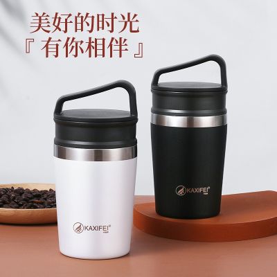 ┅△♕  Japanese-style European and coffee cups stainless steel vacuum office insulation cup portable car mini