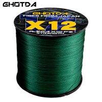 Ghotda High Density Weaves Fishing Line 12Strands 1000M-100M Multifilament Super PE Braided Wire Sea Fishing Gear Accessories Fishing Lines