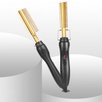 [Hot On Sale] New Design Heating Comb Electric Hair Straightener Flat Irons Straightening Brush Multi-Function Hair Styling Curling Iron Comb