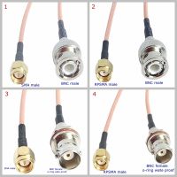 Q9 BNC RG316 BNC To SMA RP-SMA Male Plug Female Jack O-ring Watee Proof Conncetor Crimp for RG316 Pigtail Cable Low Loss 50 Ohm