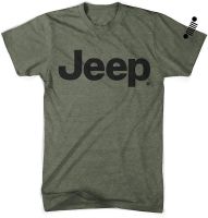 Detroit Shirt Company Mens Jeep® Text T-Shirt Our Softest Shirt - Military Green