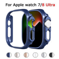 ใหม่ PC Case สำหรับ Apple Watch 8 Ultra 49มม. Hollow Matte สำหรับ I Watch Series 8/7 41มม. 45มม. Pigment Screen Protector