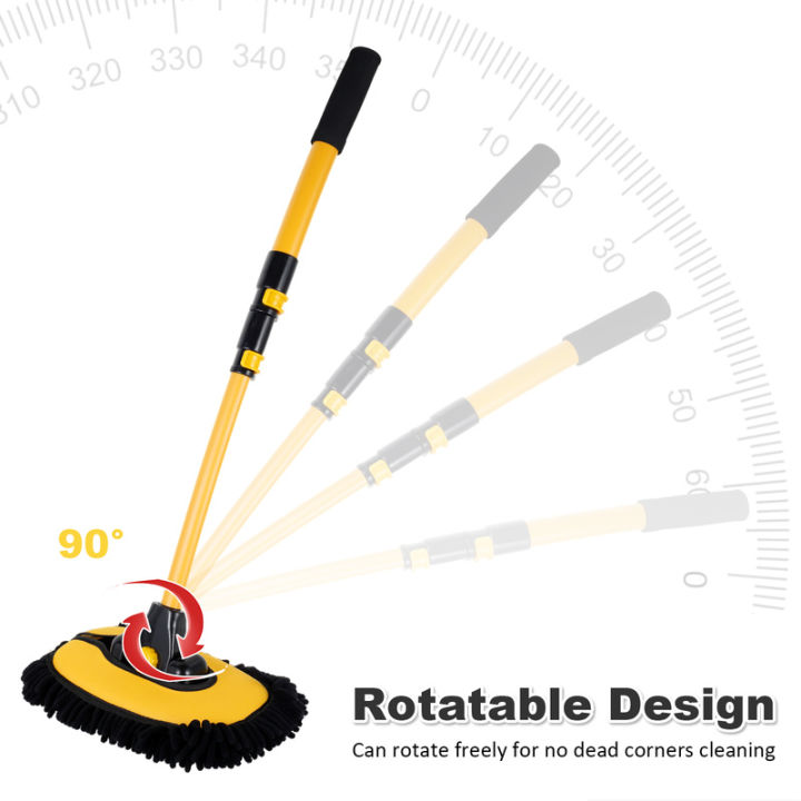 ไม้ถูรถแปรงไมโครไฟเบอร์ไม้ถูพื้นทำความสะอาดรถ40นิ้วพร้อมด้ามยาวชุดถุงมือถูพื้นไม้ถูพื้นทำความสะอาดรถไม้ถูรถแปรงทำความสะอาดรถล้างรถไม้ถูพื้นทำความสะอาดรถ