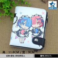 Re: Zero in a different world kara Hajimeru Isekai Seikatsu Rem PU Short Wallet Anime Coin Purse