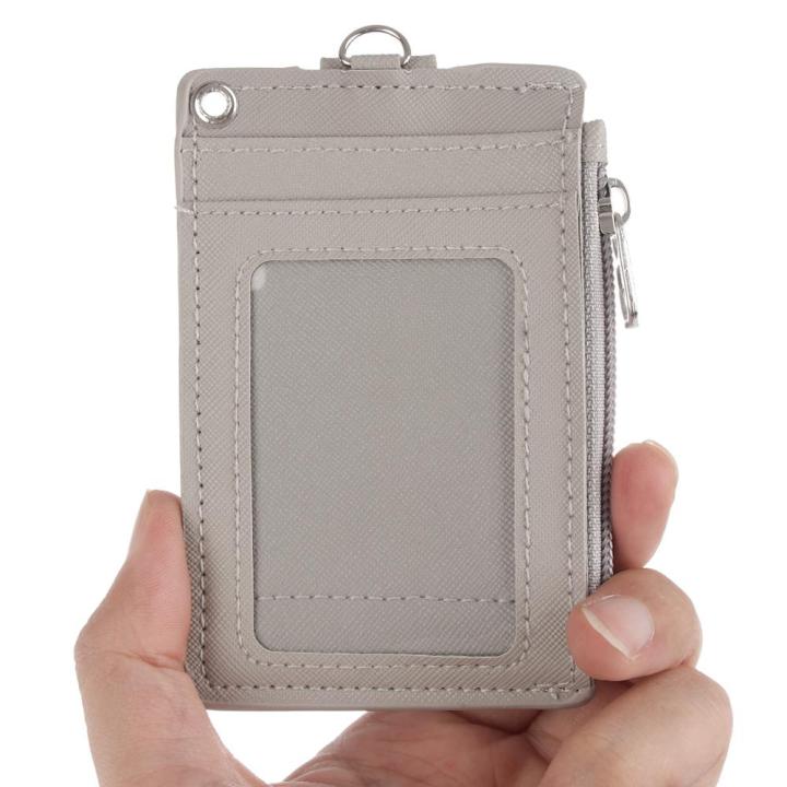 กระเป๋าใส่บัตรโดยสารหนัง-pu-แบบพกพา-instil67ge4ใช้ที่ใส่บัตรประชาชนทำงานในสำนักงานกระเป๋าสตางค์เหรียญพวงกุญแจกระเป๋าสตางค์