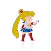 New Sailor Moon Brooch Sailor Suit Enamel Pins Badge for Girl Anime Kawaii Jewelry Backpack Hat Collar Pin