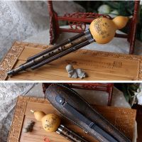 Hulusi ขลุ่ยไม้ไผ่สีดำขลุ่ย Flauta Hulusi G F คีย์ Calabash ขลุ่ยเครื่องดนตรีพื้นบ้าน Calabash Flauta Husuli