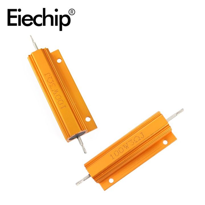 2 PCS 100W Wirewound Resistor With Aluminum Metal Shell Case Rx24 Power