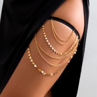 【CW】✁♞  Boho Elastic Band Bandage Leg Thigh Chain for Tassel Pendant Multilayer Garter Jewelry