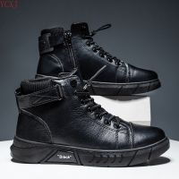 【CW】 Men  39;s shoes New men  39;s high top Tooling boots labor protection casual work chelsea men