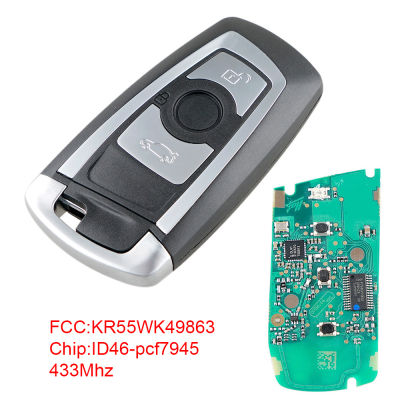 ระบบ CAS4เหมาะสำหรับ BMW KR55WK49863ไร้กุญแจ Kunci Remote Mobil อัจฉริยะ433Mhz