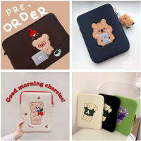 Ins Korea Cute Bear Laptop Carrying Bag Sleeve Case for Air Pro Xiaomi 11 12 13 13.3 14 15.6 Inch Computer Cover2023