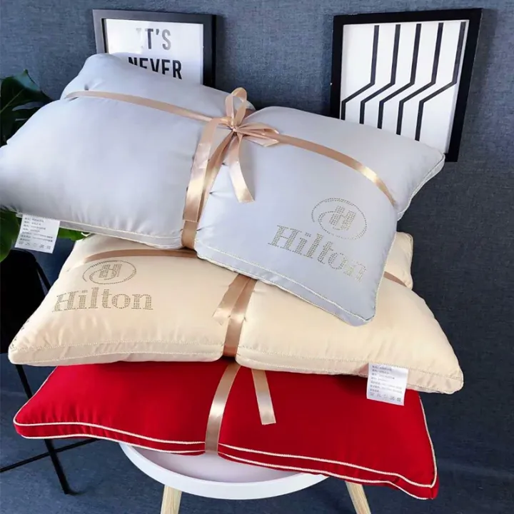 Hilton Hotel pillow pillow core silk cotton feather velvet helps you sleep, soft and non