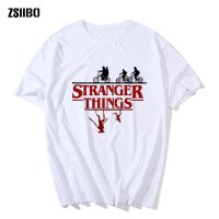 เสื้อยืดพิมพ์ลายตัวอักษรกราฟฟิค stranger things hipster แฟชั่นสําหรับผู้ชาย NZVO