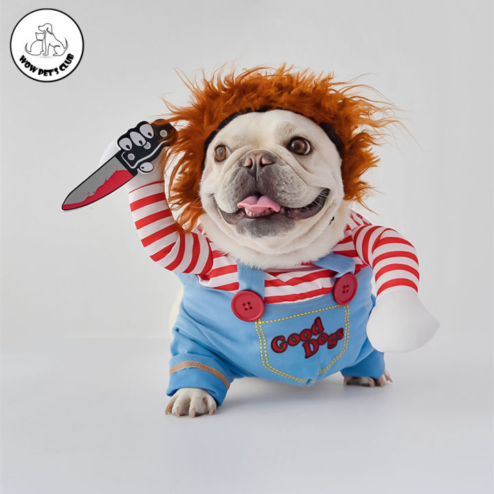 WOWPETSCLUB Cosplay Costume Pet Dog Cat Funny Halloween Outfit ...